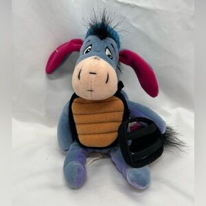 Eeyore Disney Store Mini Bean Bag Baseball Catcher RETIRED 8"  Plush Doll